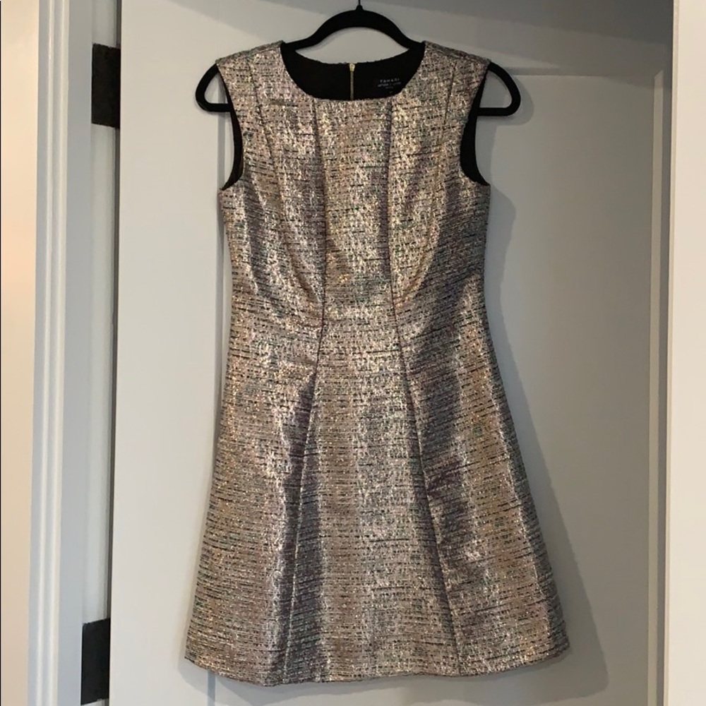Metallic Tahari Cocktail Dress